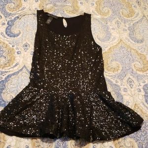 Black Sequined  Blouse